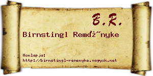Birnstingl Reményke névjegykártya